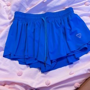 royal blue flowy shorts